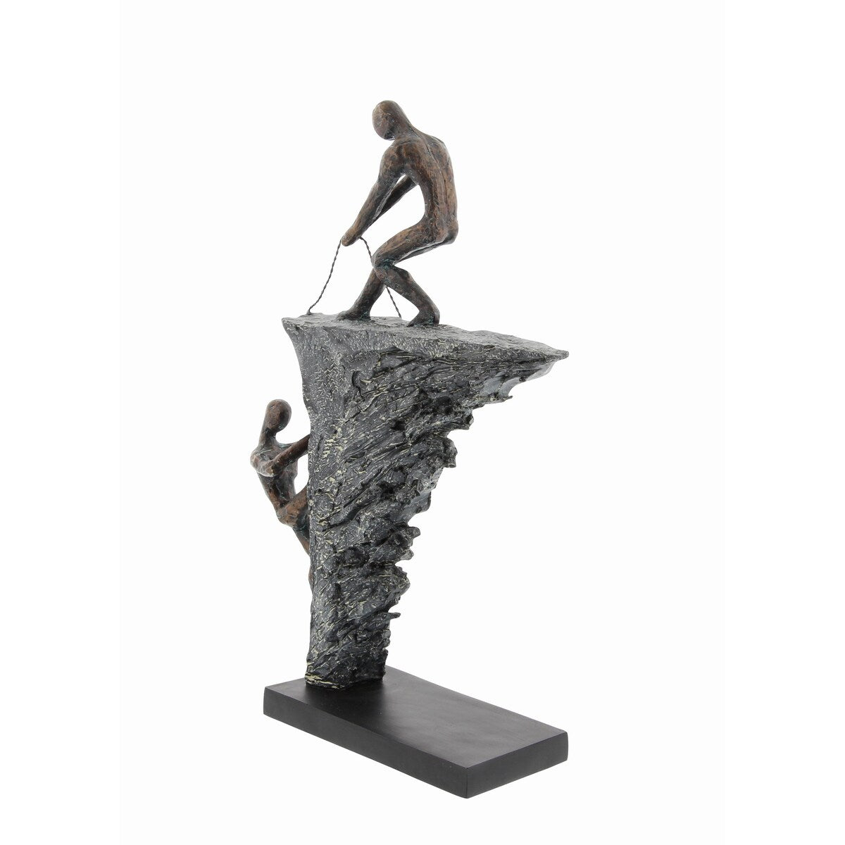 Polystone People Climbing Decorative Sculpture - Gray - Roche River Decor