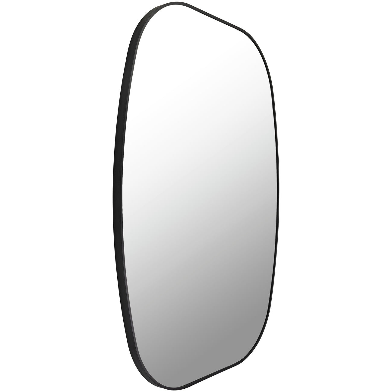 Livabliss Aranya Modern Aluminum Squared Oval Accent Mirror