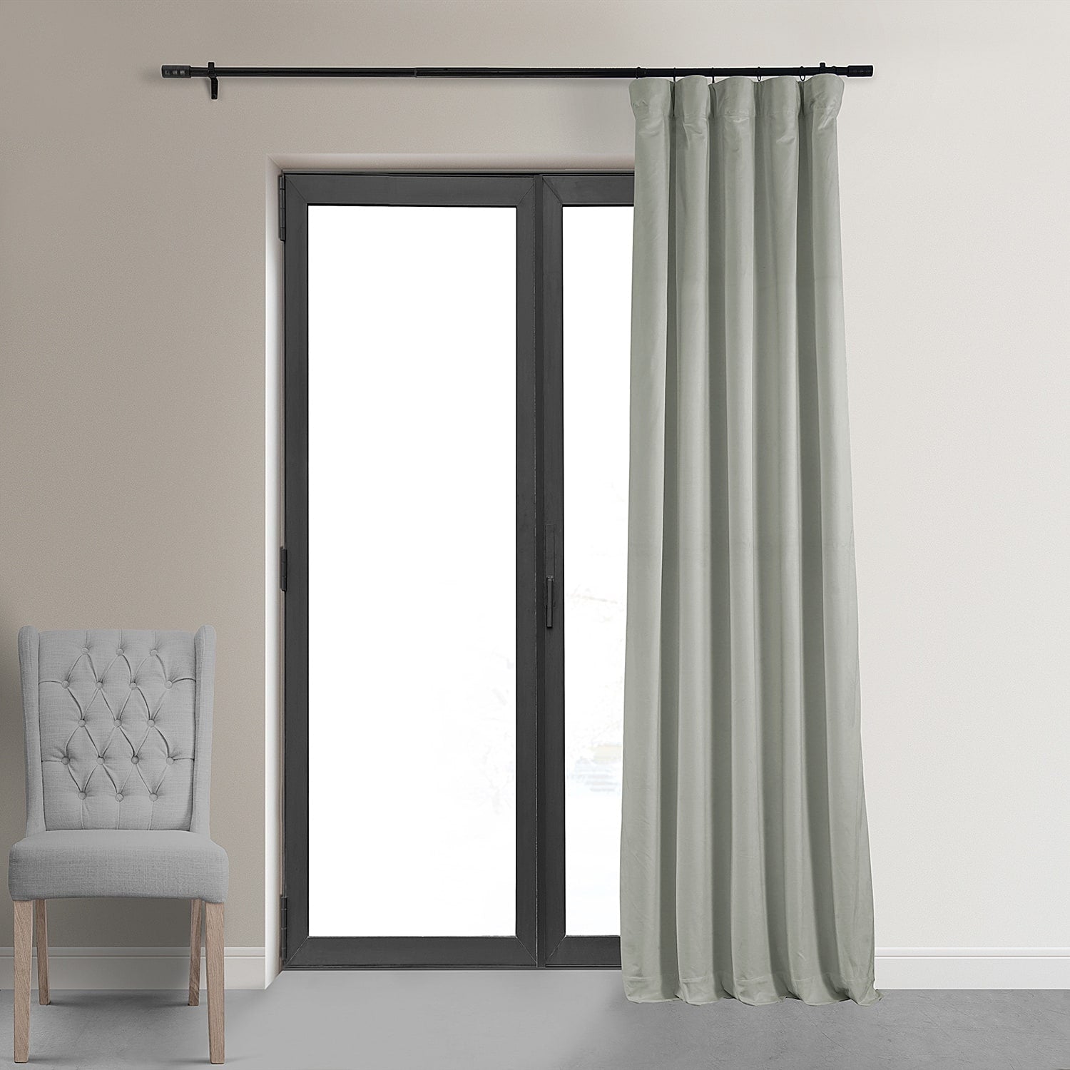 Exclusive Fabrics Signature Velvet Blackout Curtains (1 Panel) - Luxurious Single Drapery for Enhanced Light Blockage