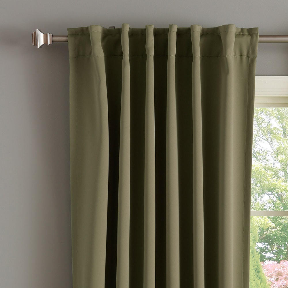 Aurora Home Solid Insulated Thermal Blackout Curtain Panel Pair - 52 x 120