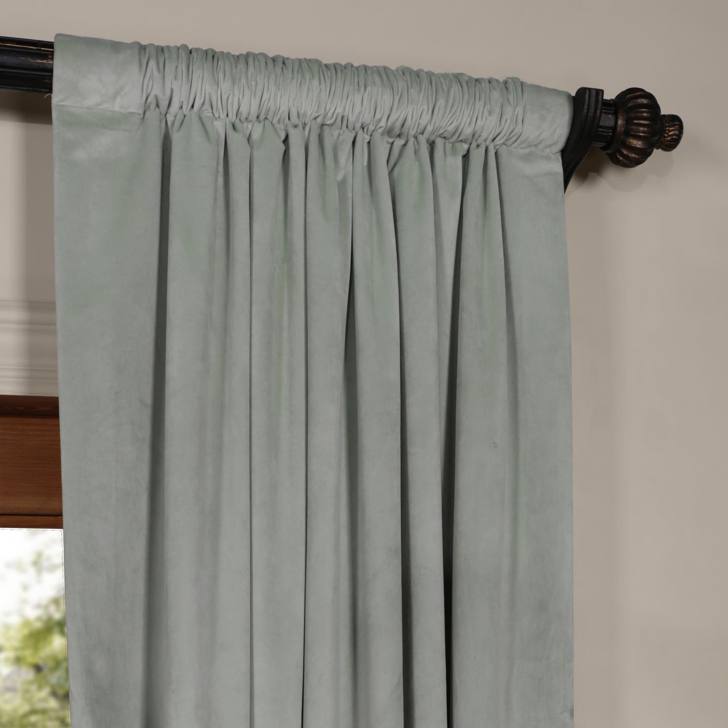 Exclusive Fabrics Signature Velvet Blackout Curtains (1 Panel) - Luxurious Single Drapery for Enhanced Light Blockage