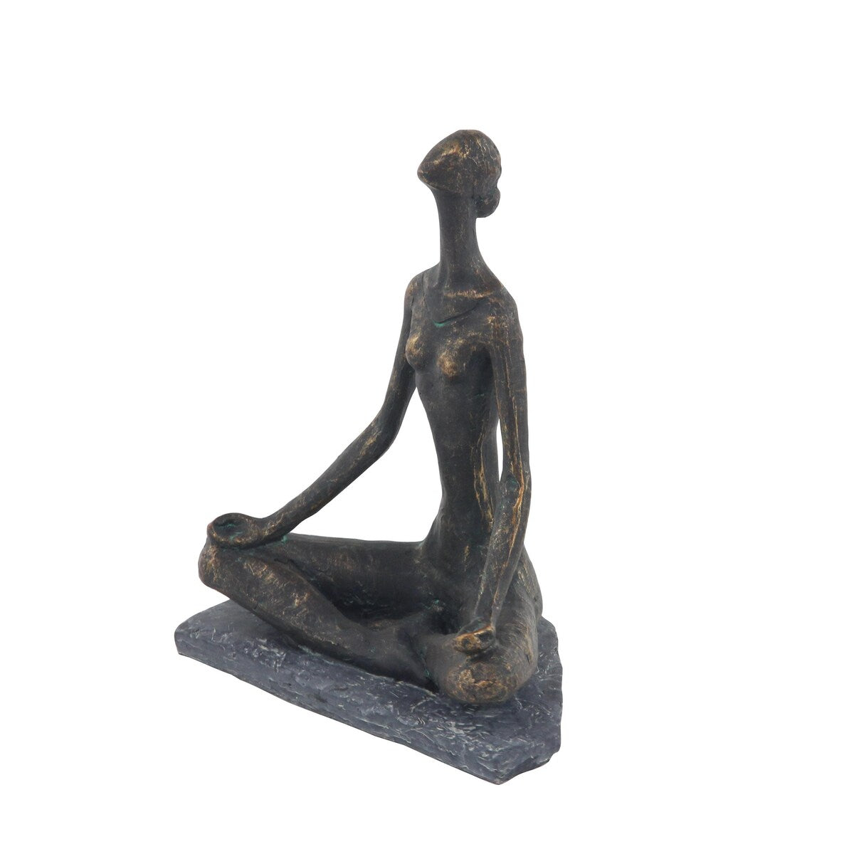 Polystone Yoga Decorative Sculpture - Black - Roche River Decor