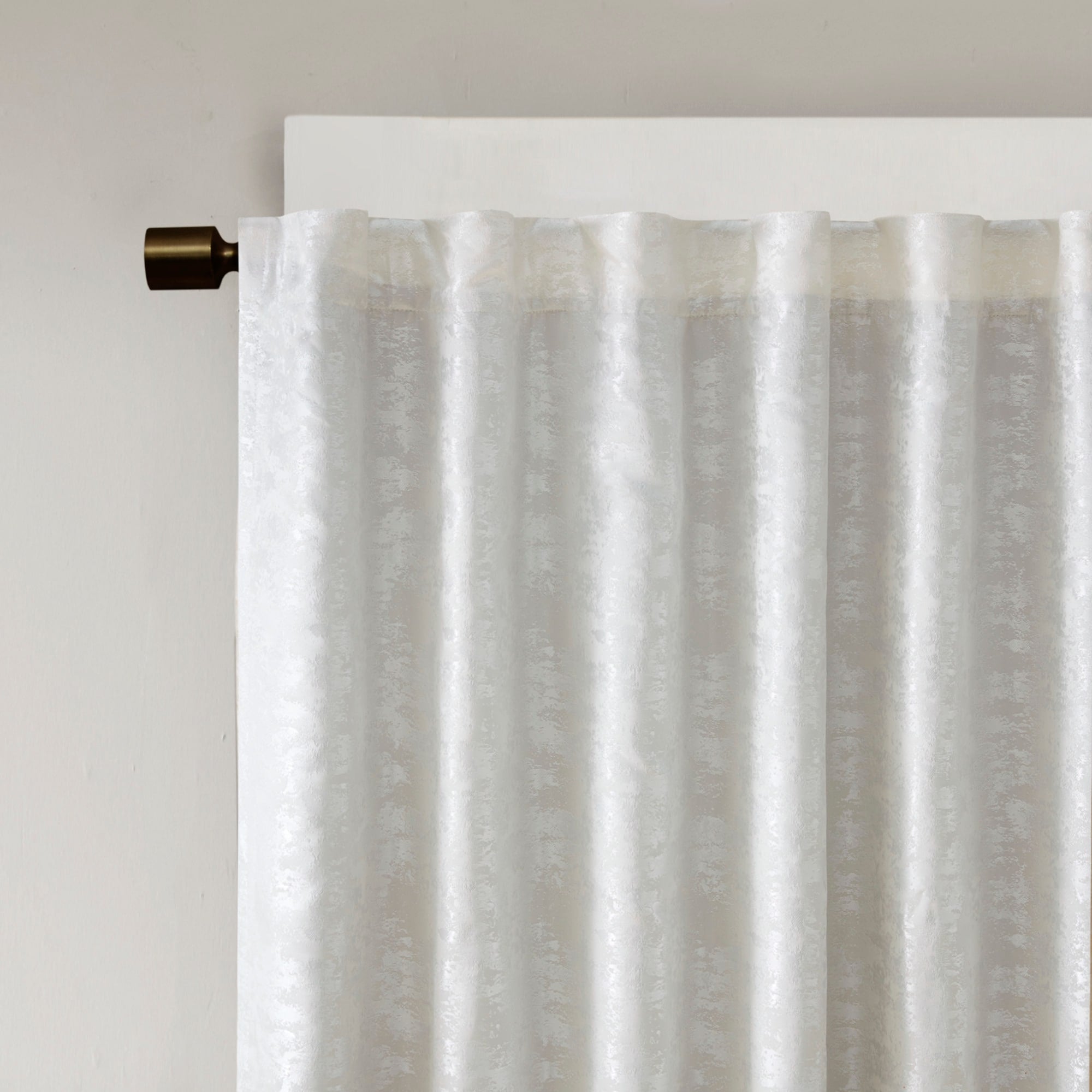 SunSmart Odessa Marble Jacquard Lined Total Blackout Rod Pocket/Back Tab Curtain Panel