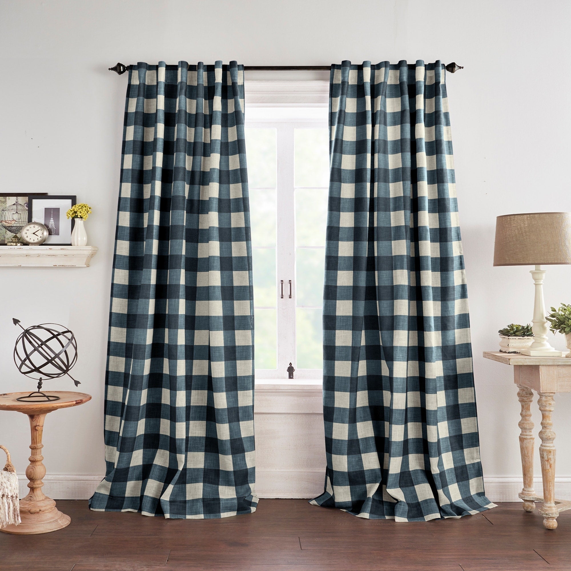 The Gray Barn Holly Buffalo Check Blackout Window Single Curtain Panel