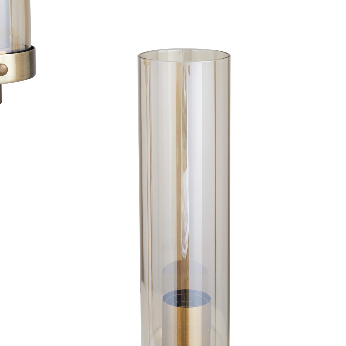 Metal Tall Room Accent Lamp with Cylinder Glass Shades - Gold - Roche River Decor