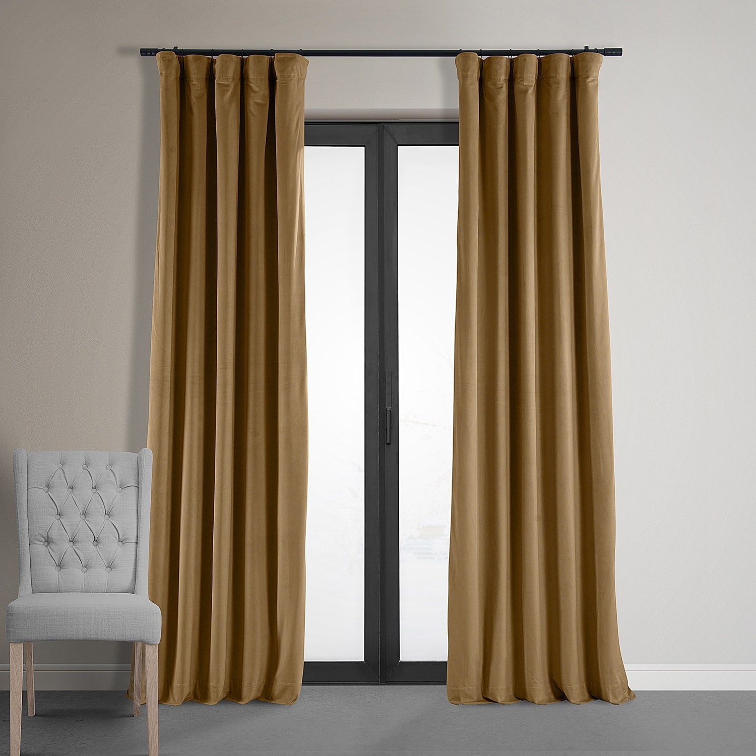 Exclusive Fabrics Signature Velvet Blackout Curtains (1 Panel) - Luxurious Single Drapery for Enhanced Light Blockage