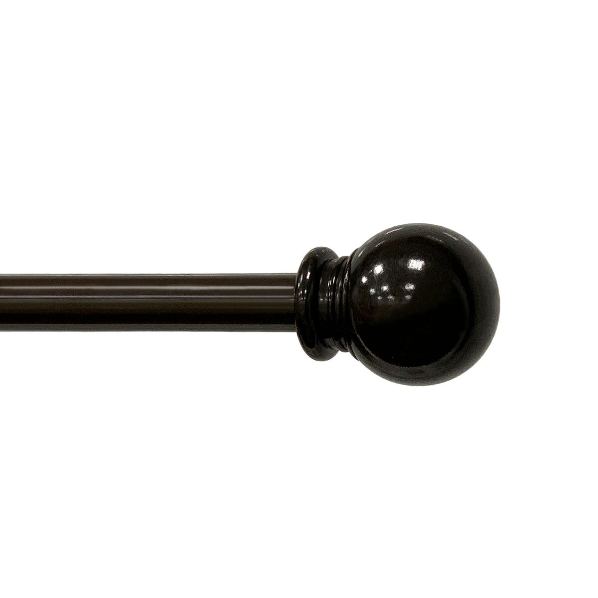 Lumi 5/8 Single Curtain Rod Set Oil Rubbed Bronze/Silver-Ball finials