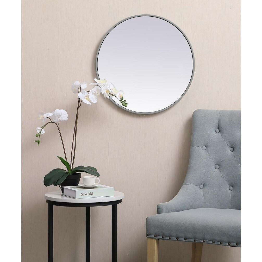 Carson Carrington Labbemala Metal Frame Round Mirror