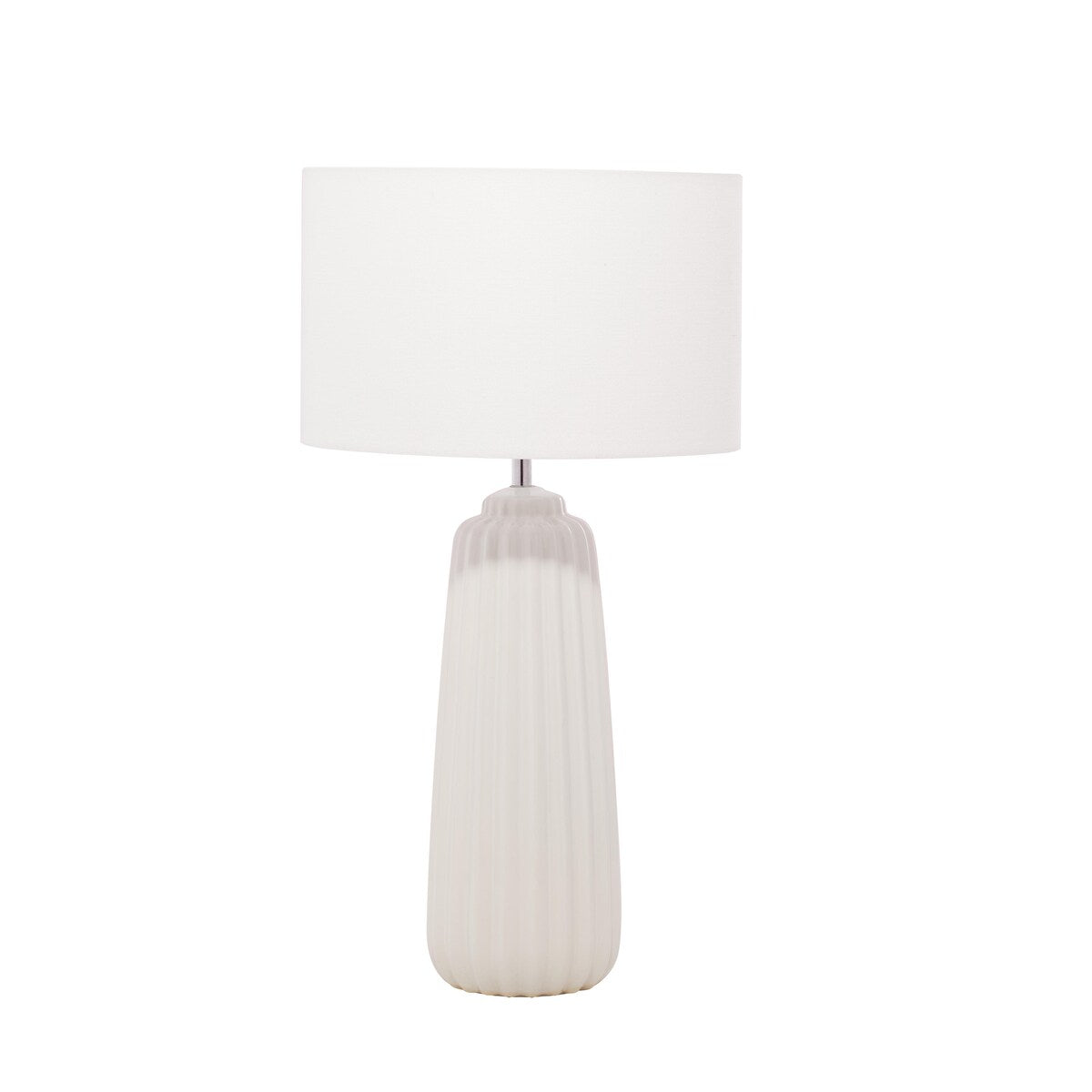 Ceramic Ribbed Room Table Lamp - White - Roche River Decor