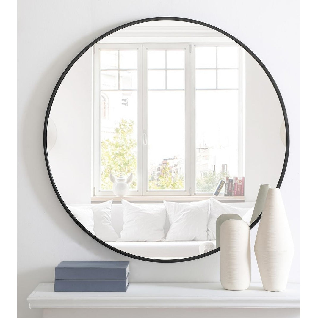 Carson Carrington Labbemala Metal Frame Round Mirror