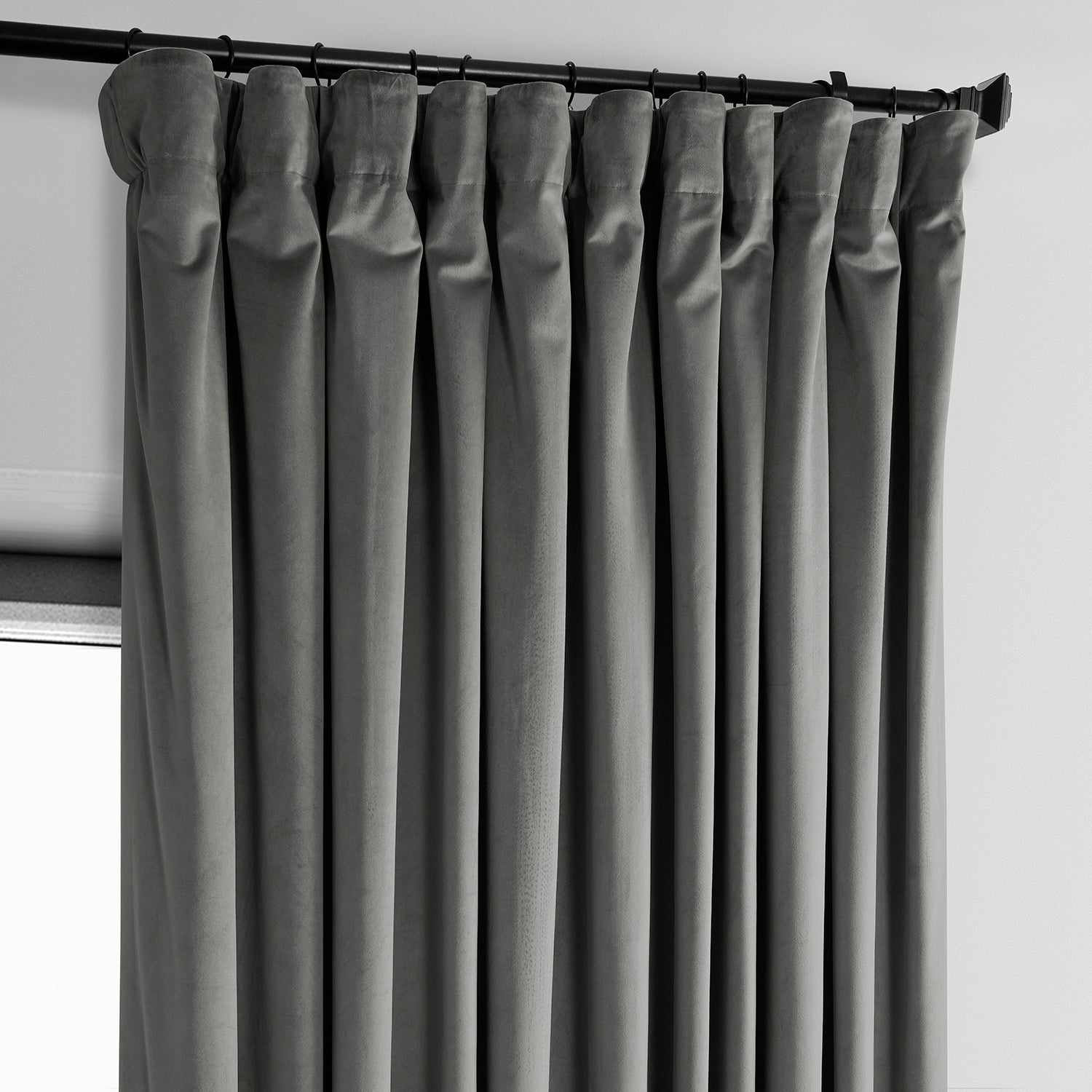 Exclusive Fabrics Extra Wide Heritage Plush Velvet Room Darkening Curtain (1 Panel)