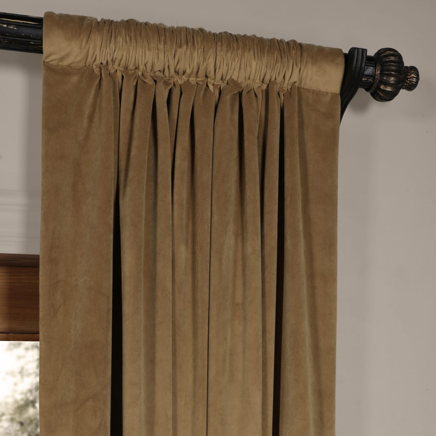 Exclusive Fabrics Signature Velvet Blackout Curtains (1 Panel) - Luxurious Single Drapery for Enhanced Light Blockage