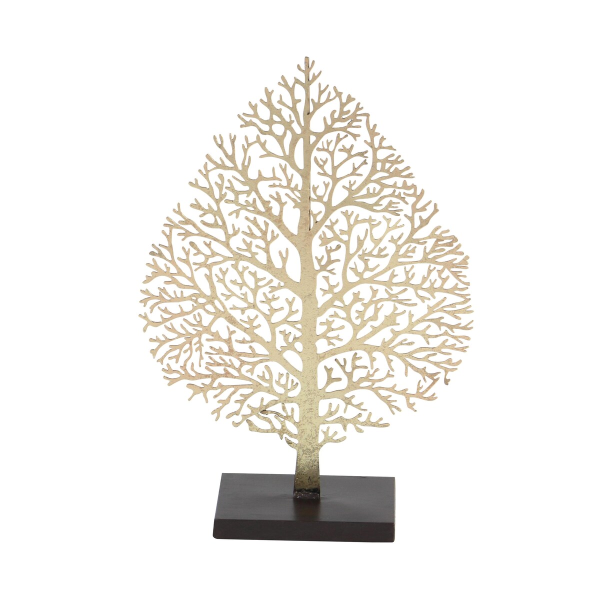 Metal Tree Decorative Sculpture - Gold - Roche River Decor