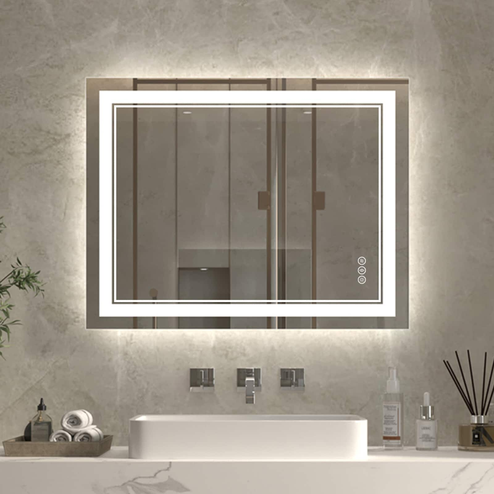 ExBrite Anti-Fog LED Bathroom Mirror with Endless Dimming