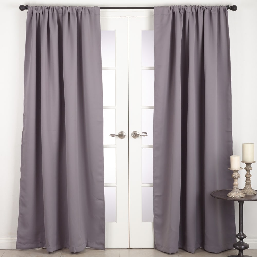 Solid Rod Pocket Blackout Window Curtain Panel