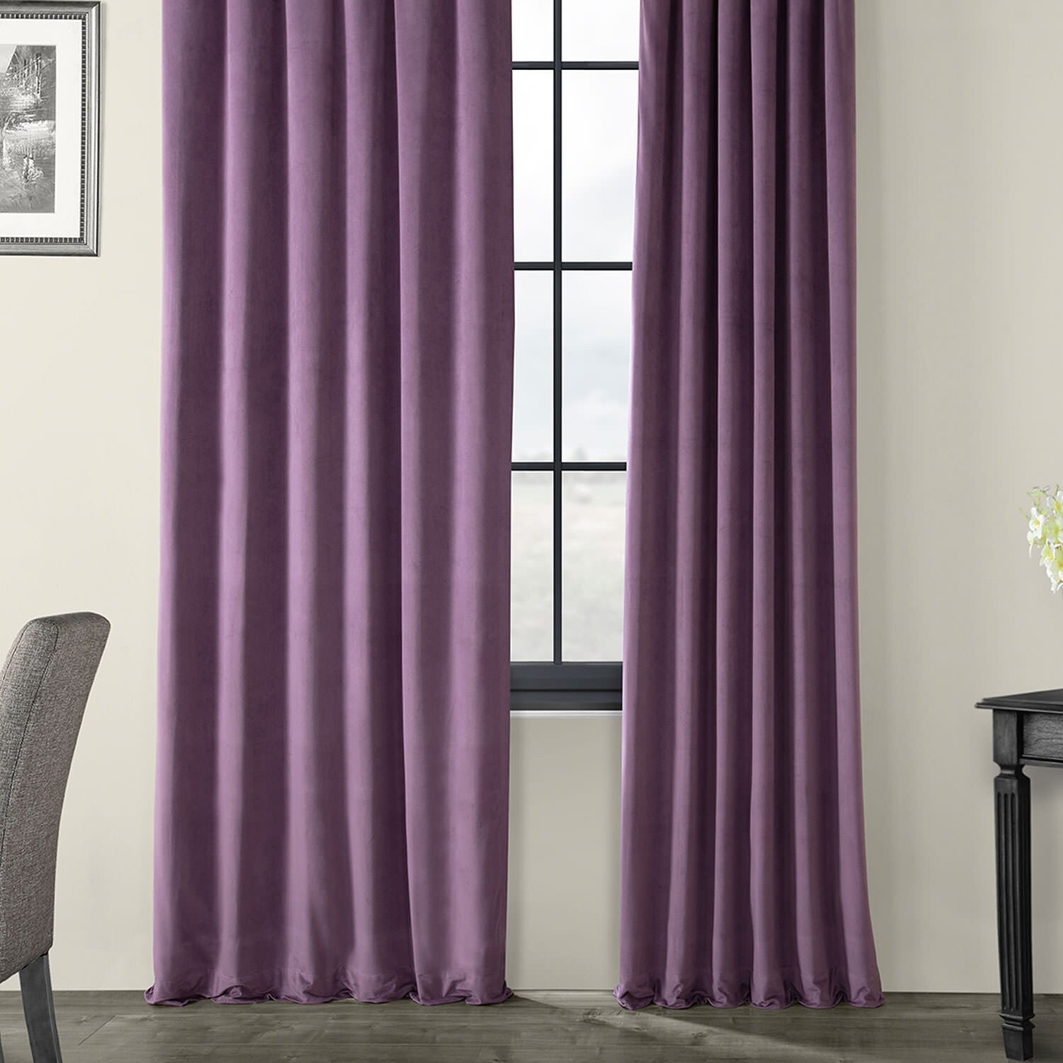 Exclusive Fabrics Signature Velvet Blackout Curtains (1 Panel) - Luxurious Single Drapery for Enhanced Light Blockage