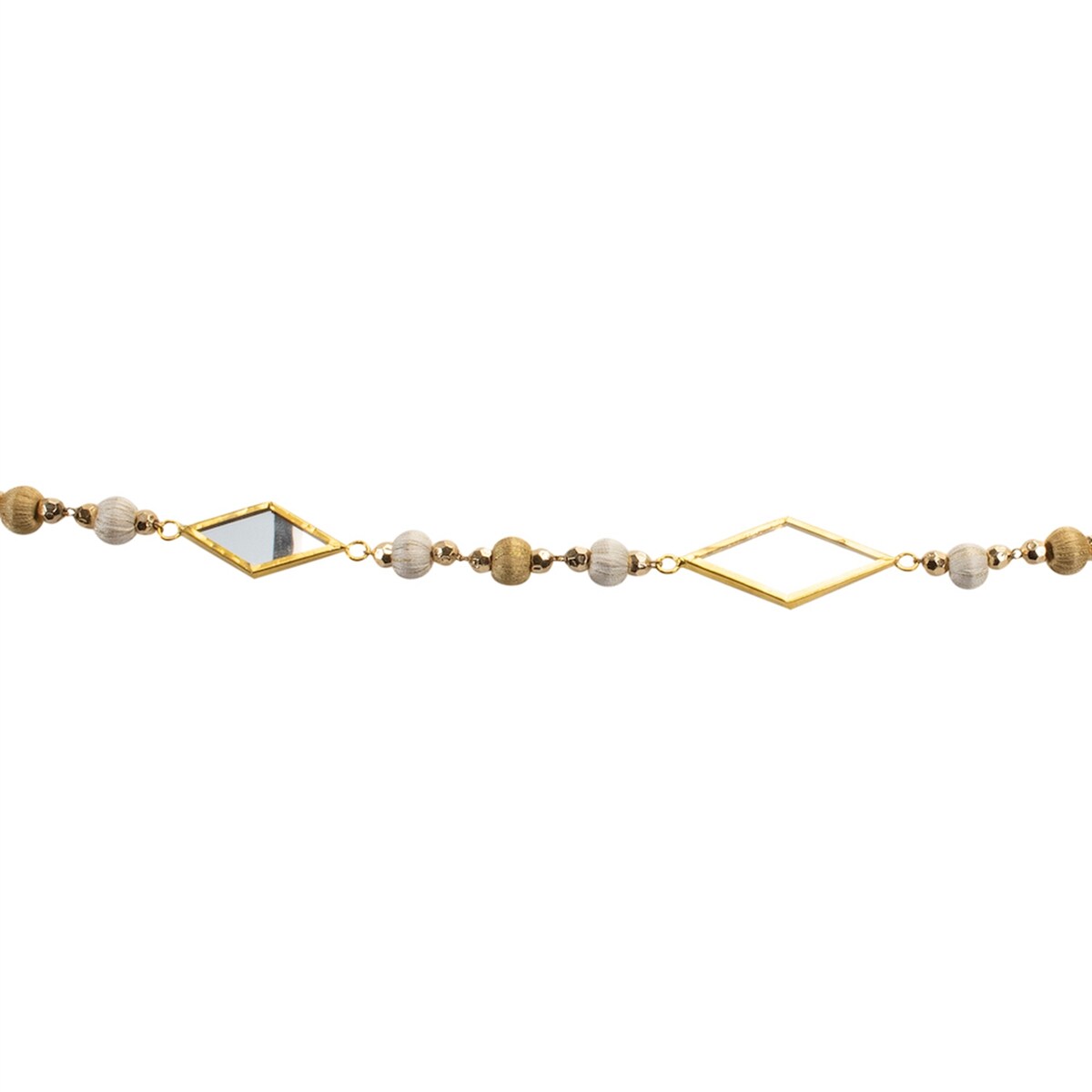 Glass Beaded String Garland (Set of 2) - Gold