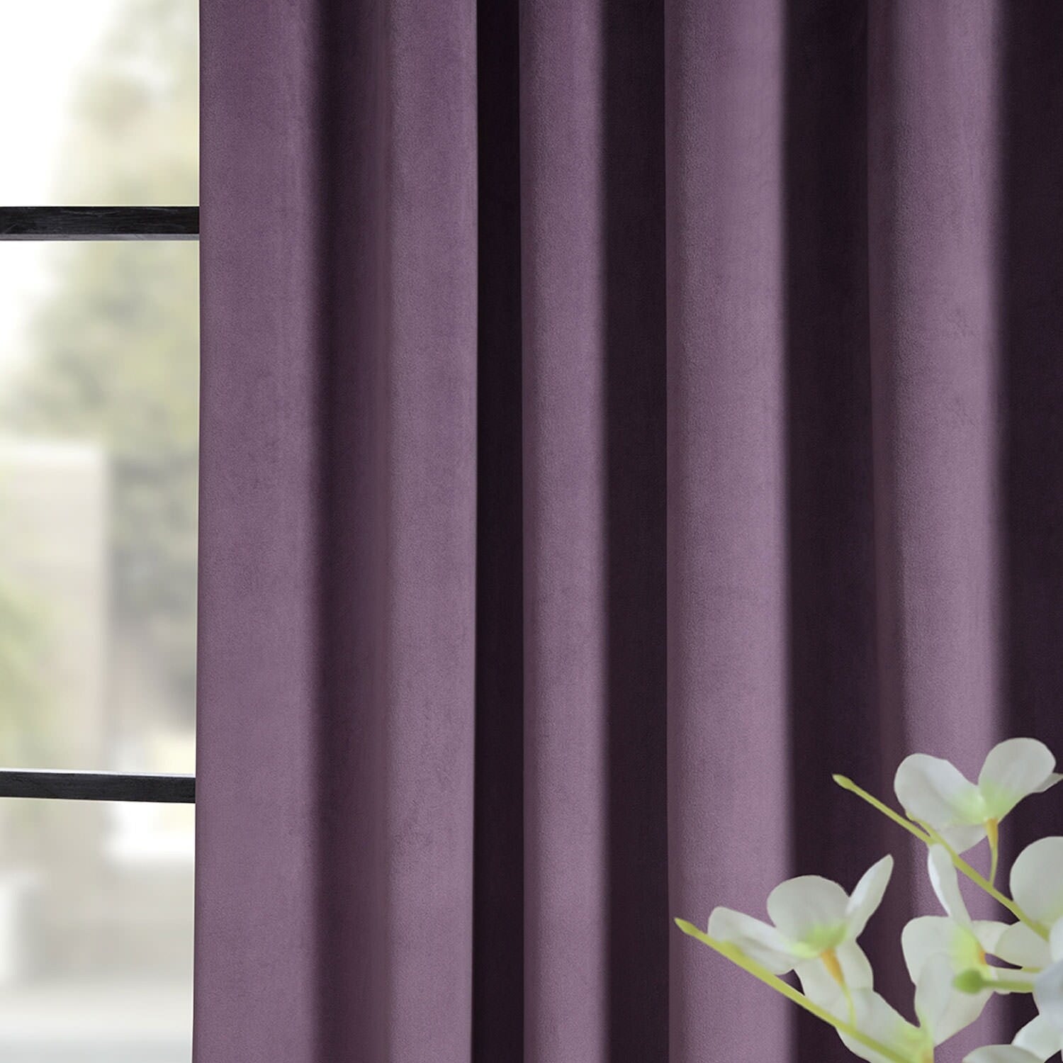 Exclusive Fabrics Signature Velvet Blackout Curtains (1 Panel) - Luxurious Single Drapery for Enhanced Light Blockage