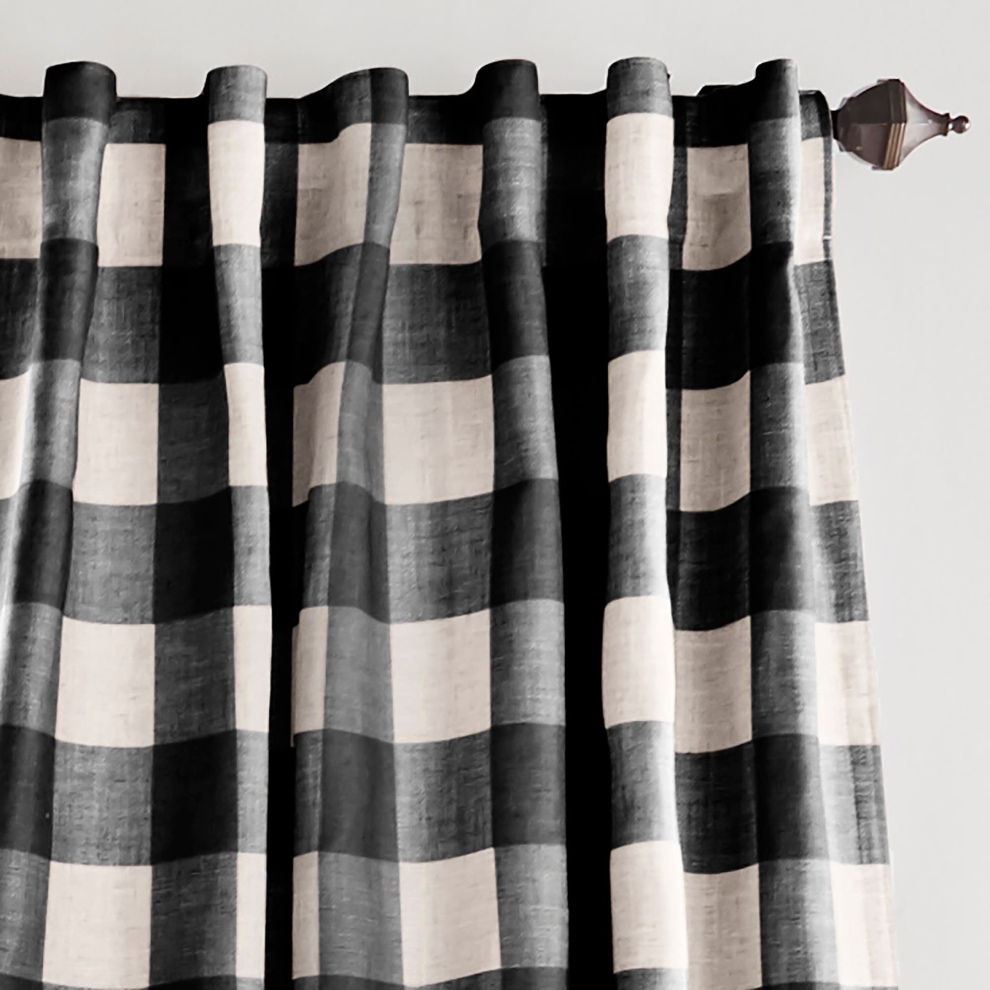 The Gray Barn Holly Buffalo Check Blackout Window Single Curtain Panel