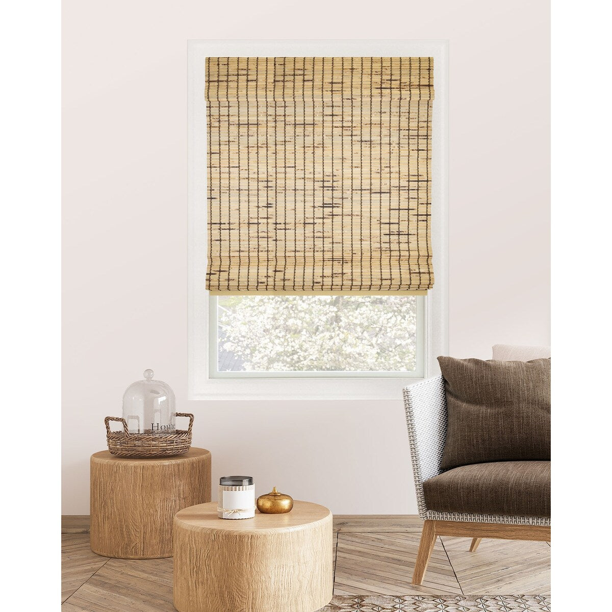 Chicology Cordless Bamboo Light-filtering Roman Shades