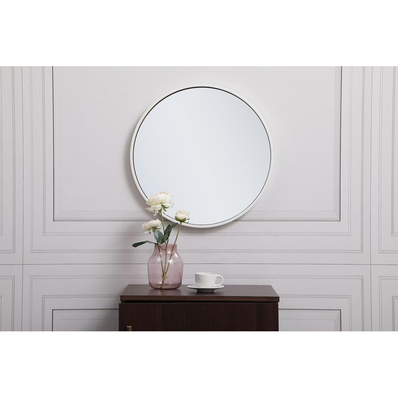 Carson Carrington Labbemala Metal Frame Round Mirror