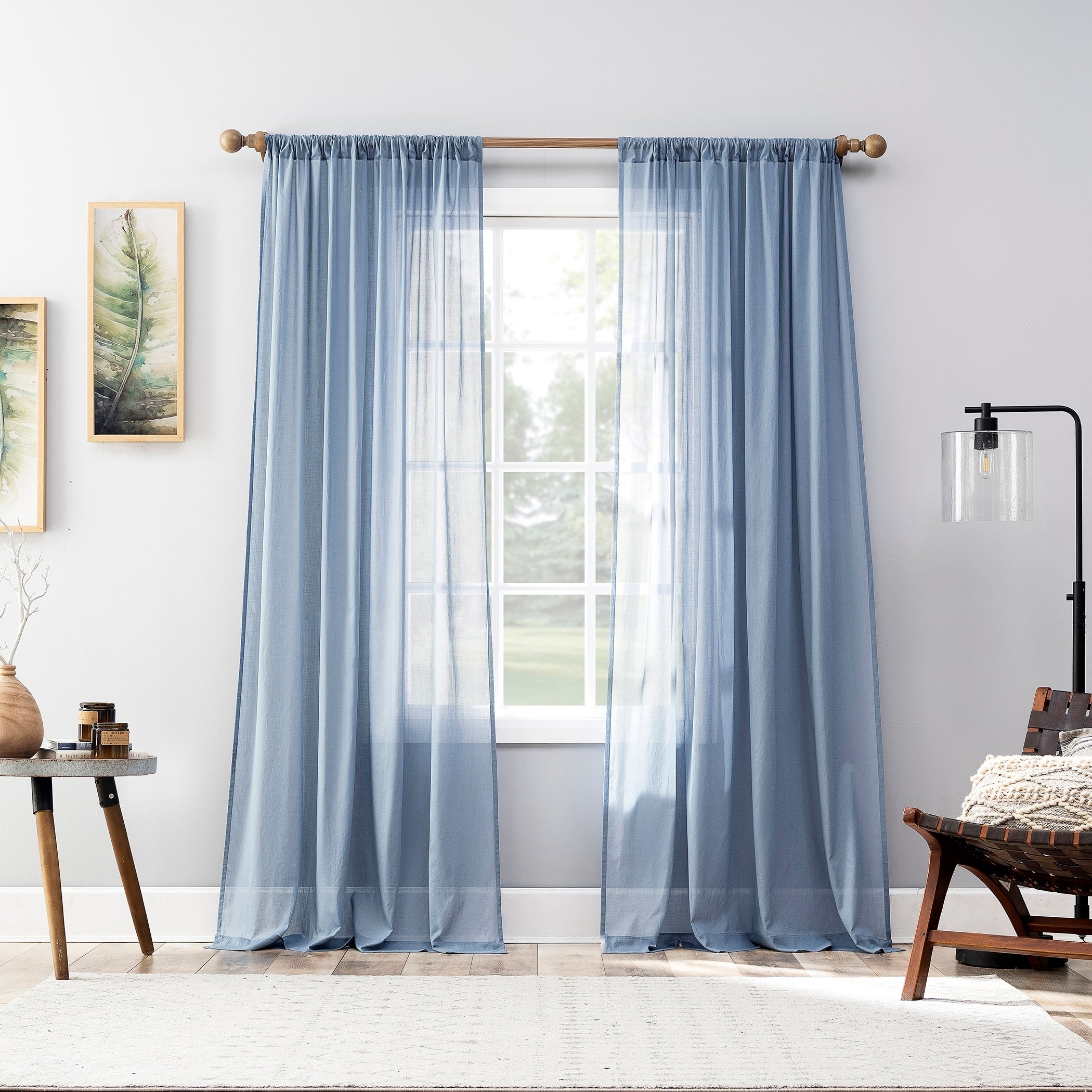 Archaeo Cotton Sheer Curtain, Single Panel