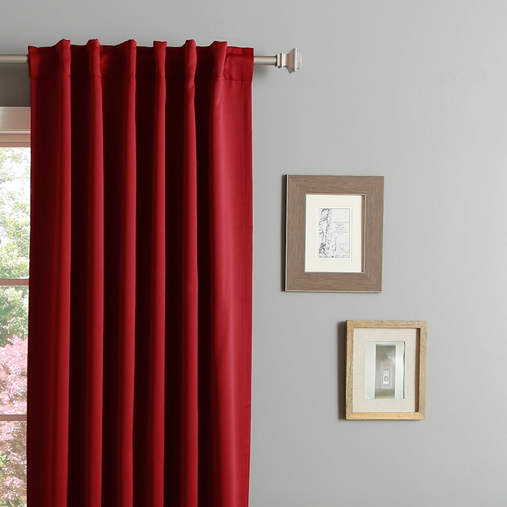 Aurora Home Solid Insulated Thermal Blackout Curtain Panel Pair - 52 x 120