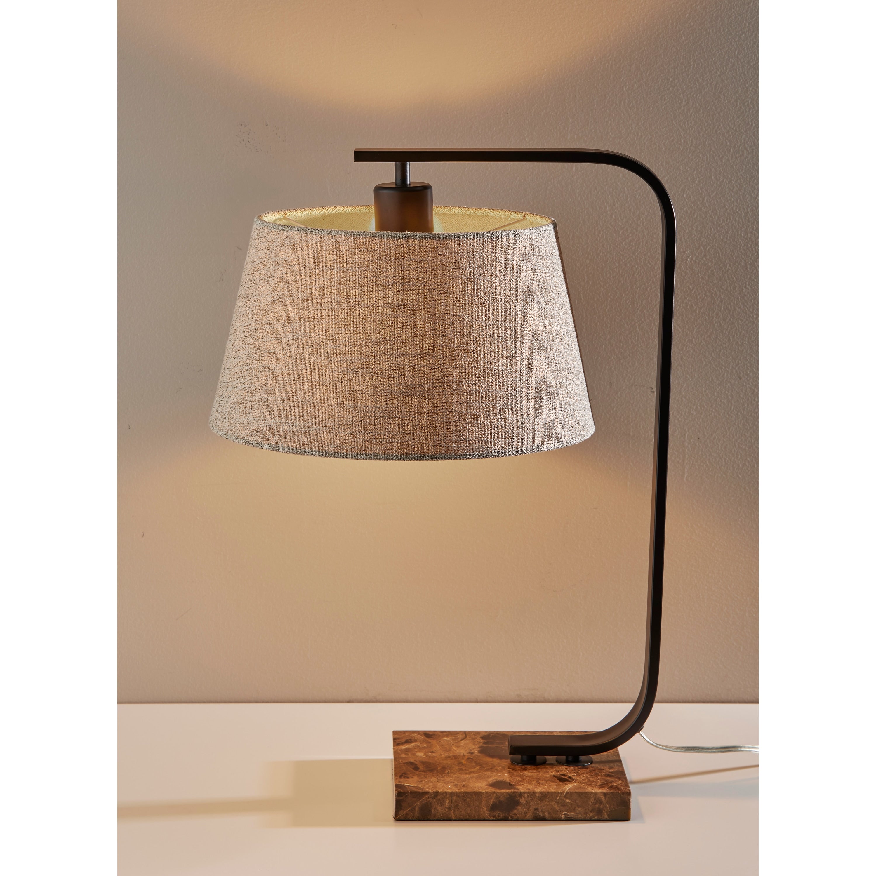 Adesso Bernard Matte Black Table Lamp