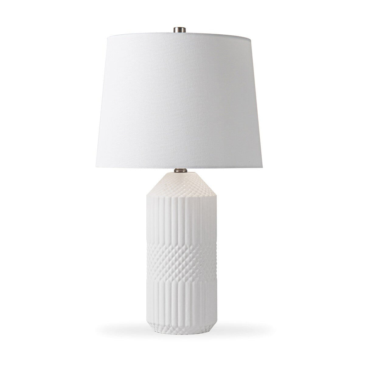 24.5-inch Modern Ceramic Table Lamp with fabric Shade (Set of 2)