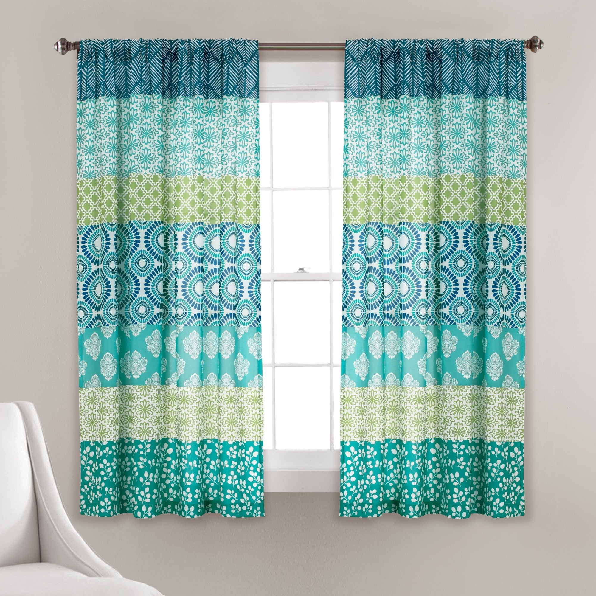 The Curated Nomad La Boheme Striped Window Curtain Panel Pair