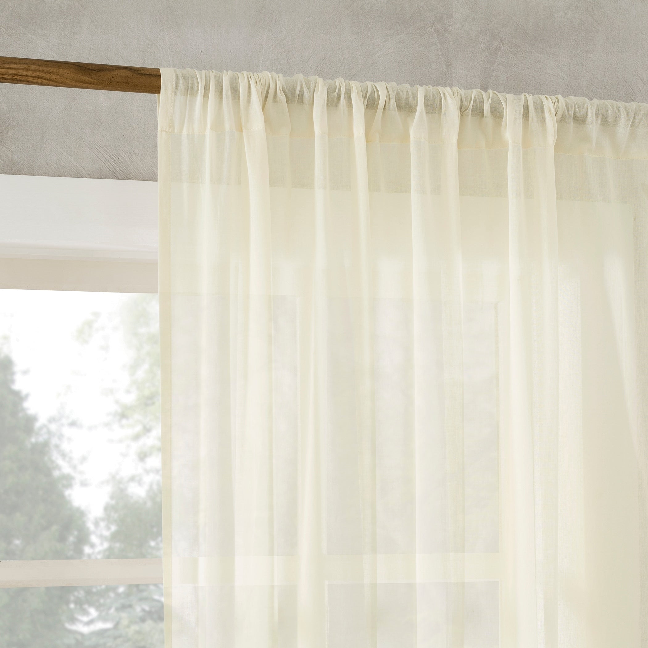 Archaeo Cotton Sheer Curtain, Single Panel