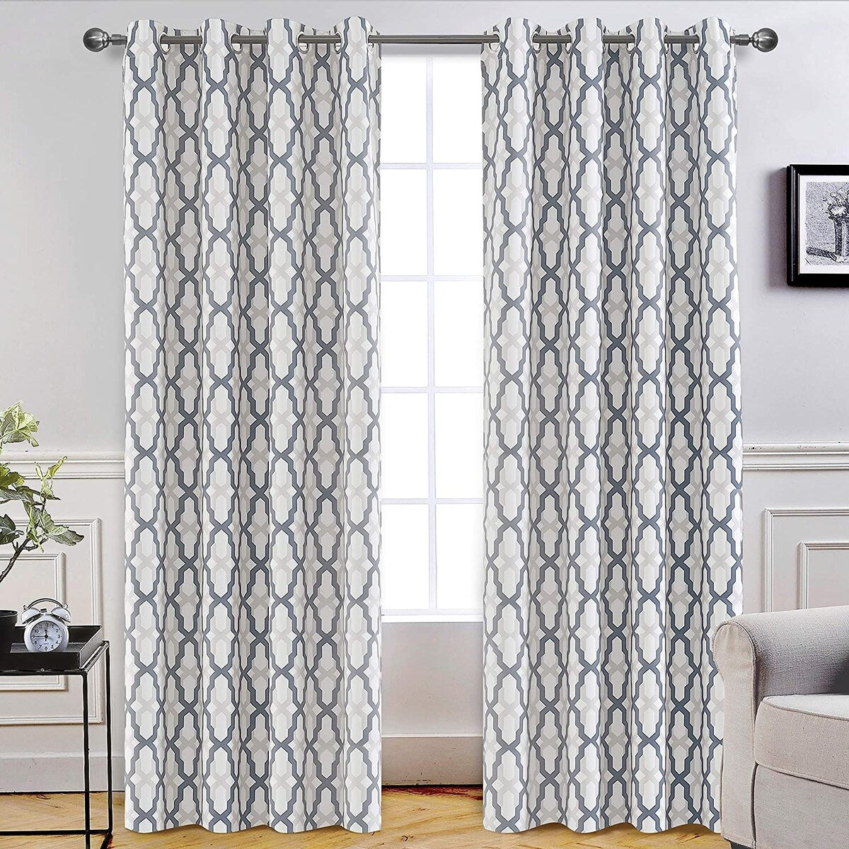 DriftAway Mason/Geo Thermal Insulated Blackout Grommet Window Curtain Panel