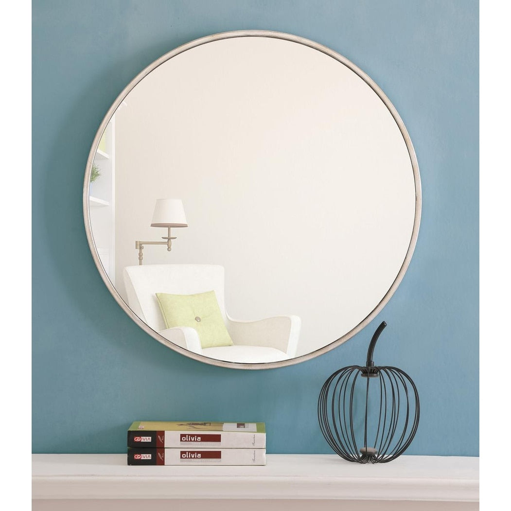 Carson Carrington Labbemala Metal Frame Round Mirror