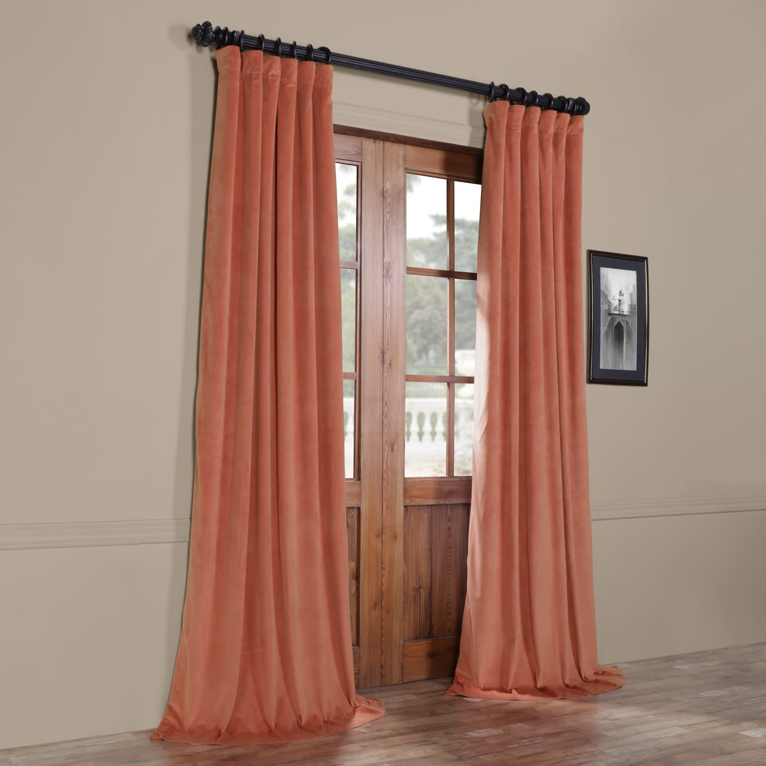 Exclusive Fabrics Signature Velvet Blackout Curtains (1 Panel) - Luxurious Single Drapery for Enhanced Light Blockage