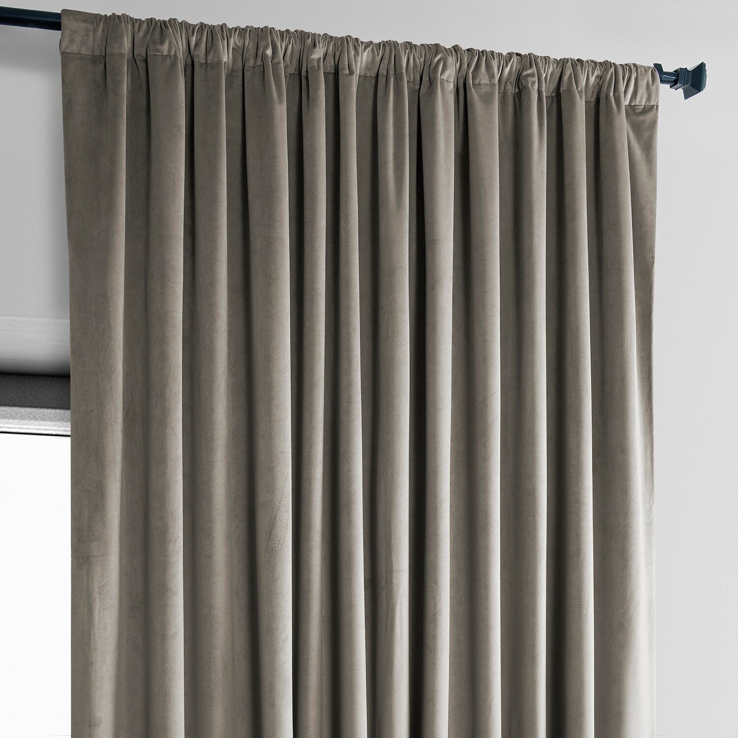 Exclusive Fabrics Extra Wide Heritage Plush Velvet Room Darkening Curtain (1 Panel)