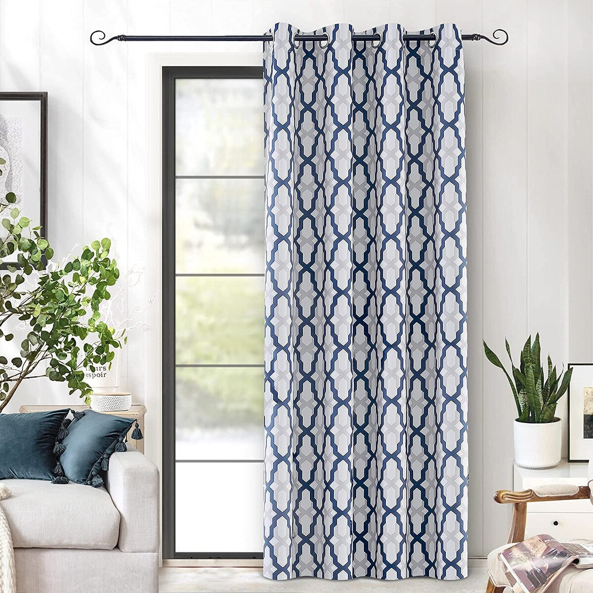 DriftAway Mason/Geo Thermal Insulated Blackout Grommet Window Curtain Panel