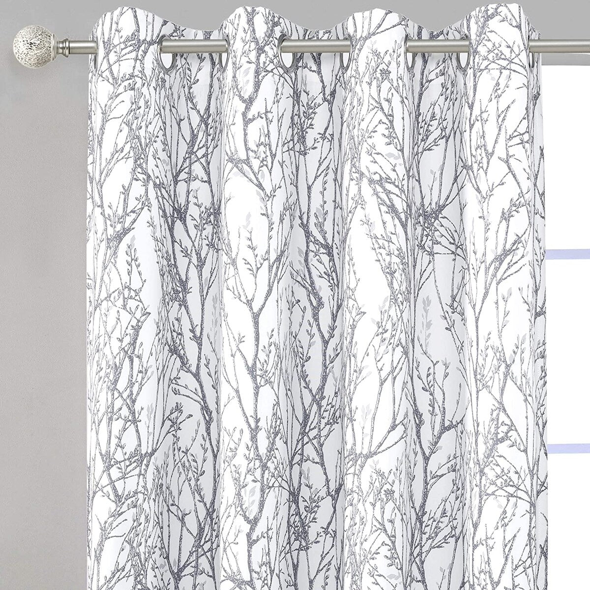 Tree Branch Grommet Window Curtain Panel