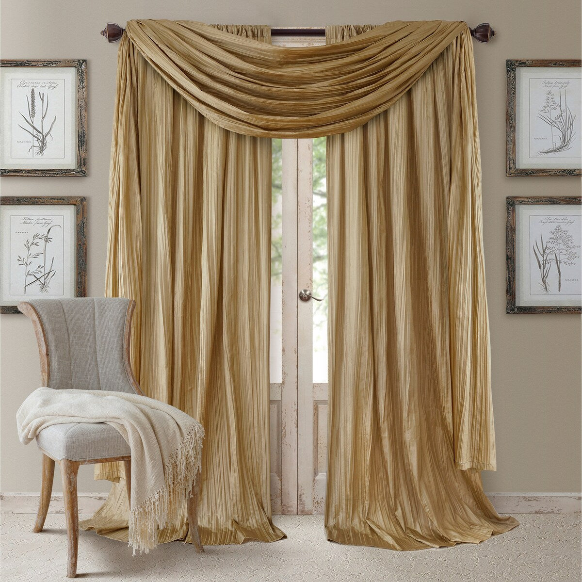 Elrene Athena Rod Pocket Curtain Panel Set of 3