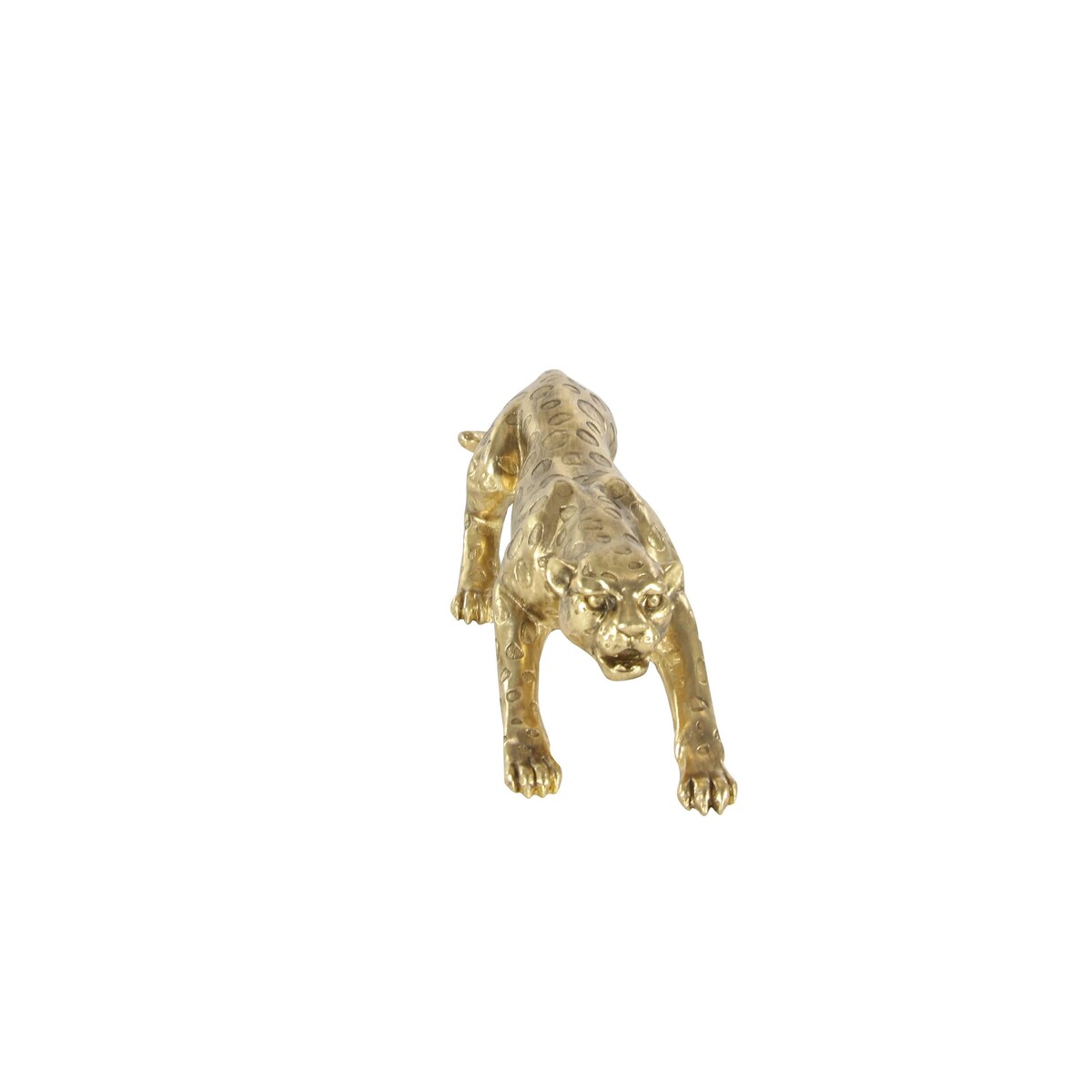 Polystone Leopard Decorative Sculpture - Gold - Roche River Decor