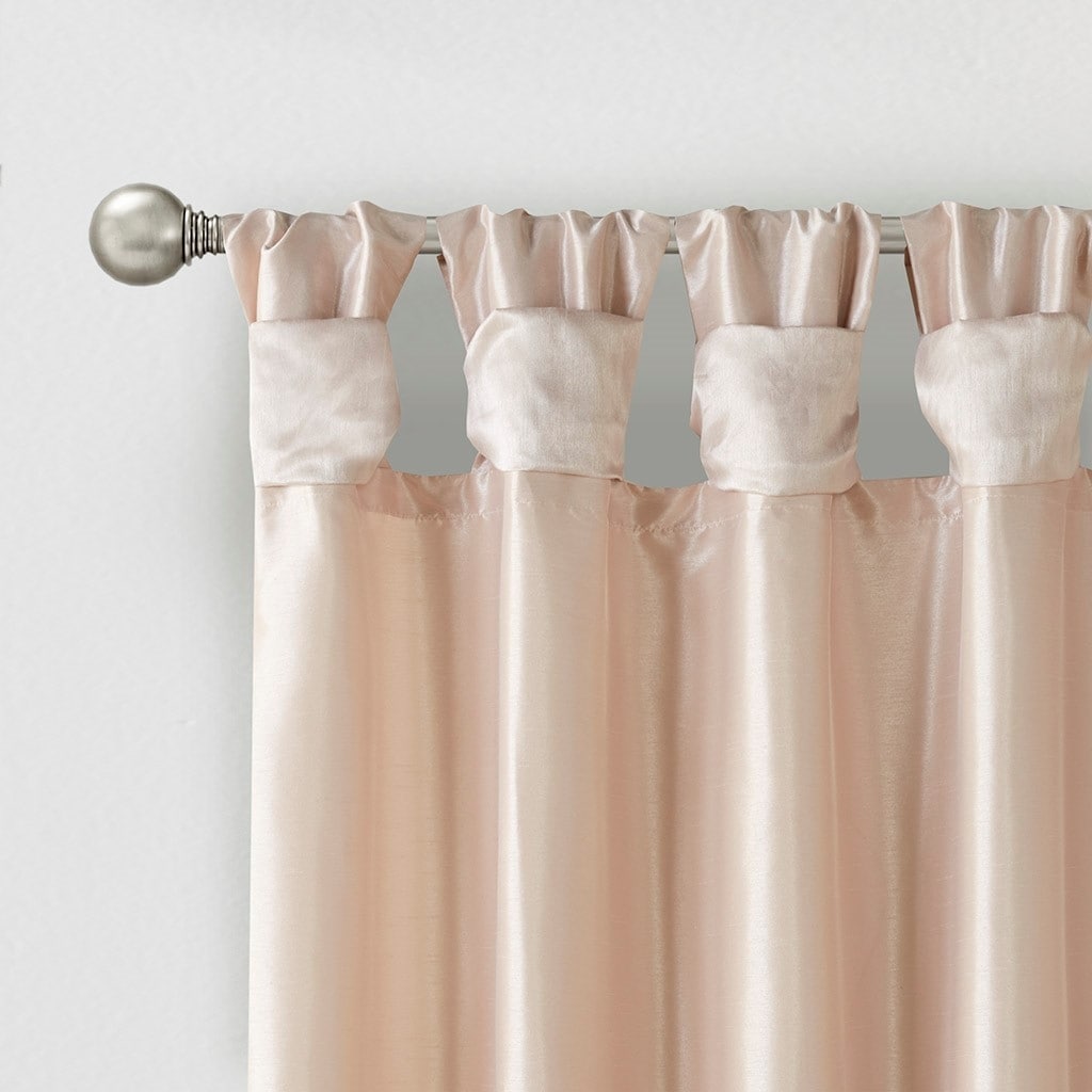 Twist Tab Lined Window Curtain Panel