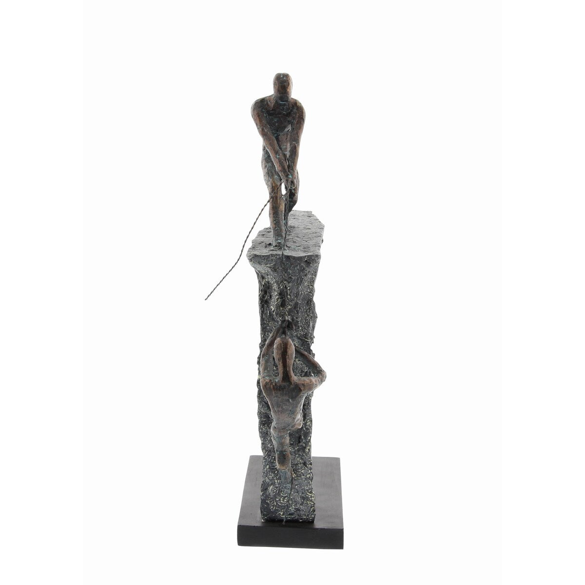 Polystone People Climbing Decorative Sculpture - Gray - Roche River Decor