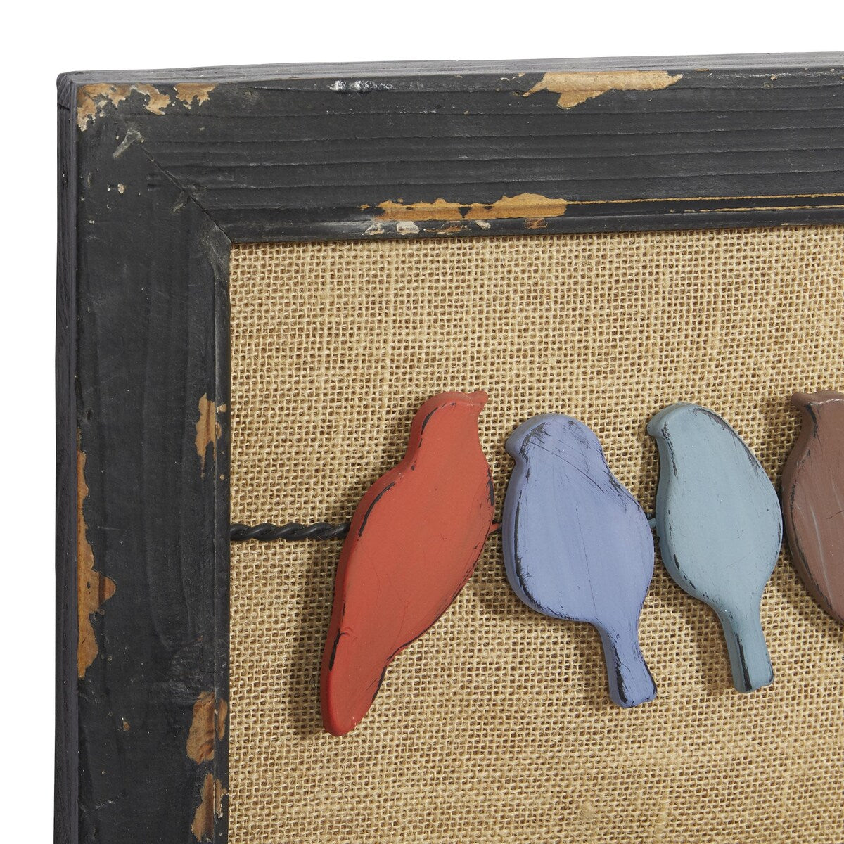 Wooden Bird Home Wall Decor - Multi Colored - Roche River Decor