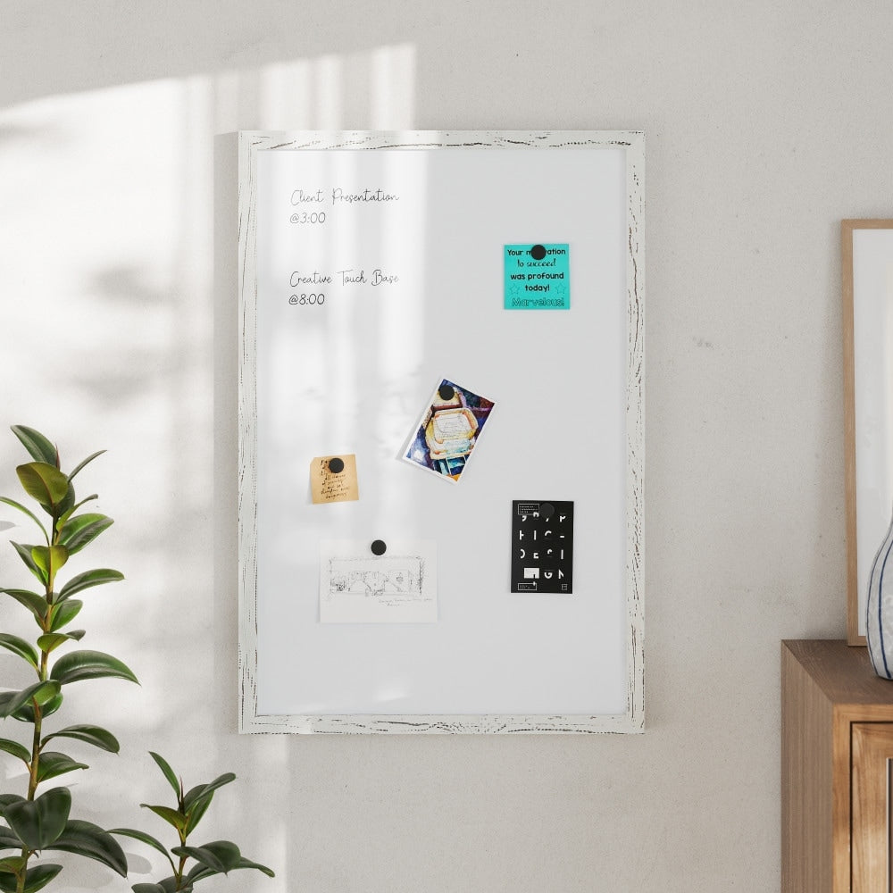 Commercial Wall Mount White Board with Marker, Eraser, and Magnets