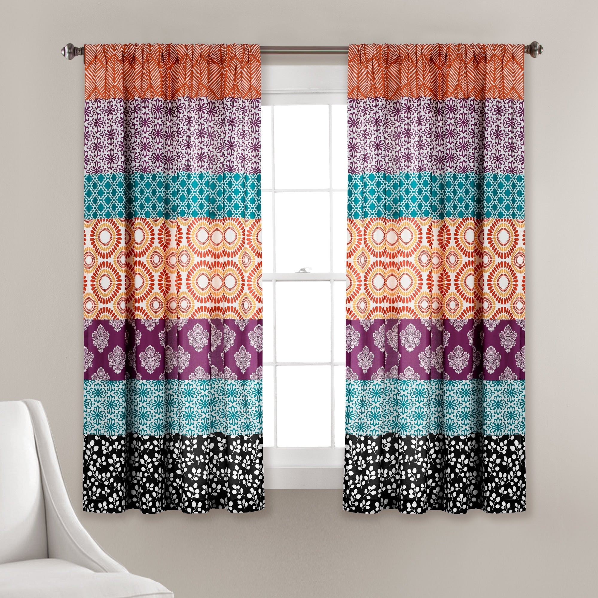 The Curated Nomad La Boheme Striped Window Curtain Panel Pair