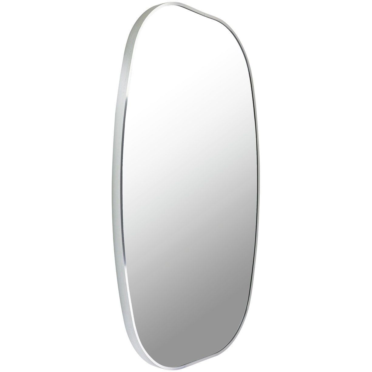 Livabliss Aranya Modern Aluminum Squared Oval Accent Mirror