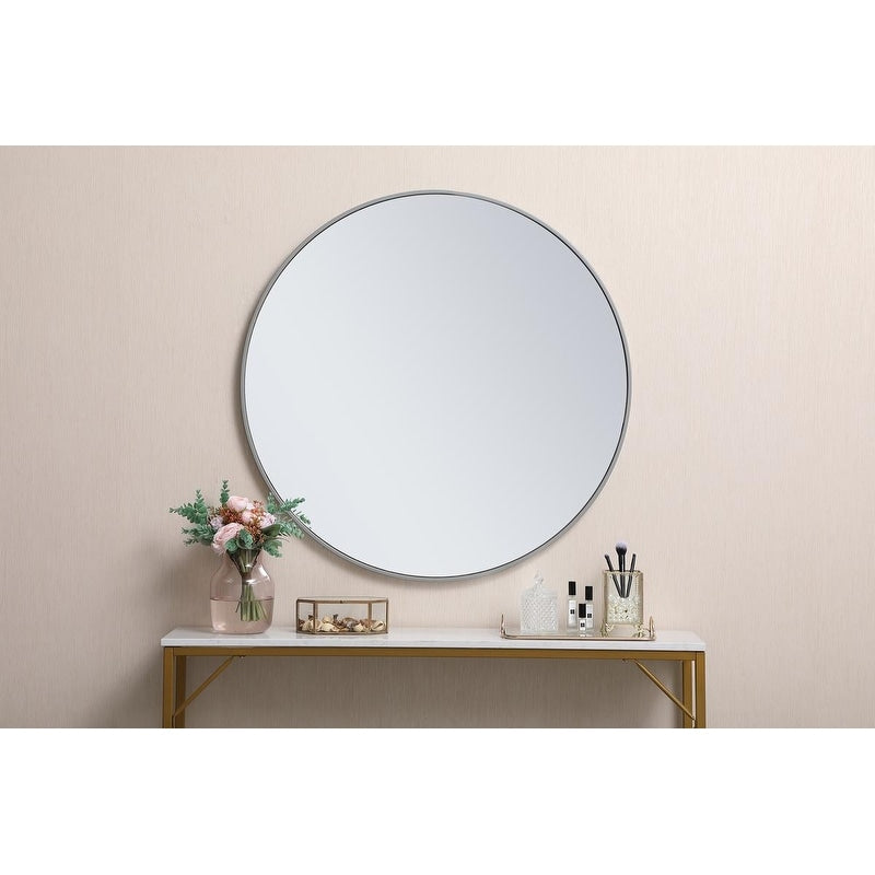 Carson Carrington Labbemala Metal Frame Round Mirror