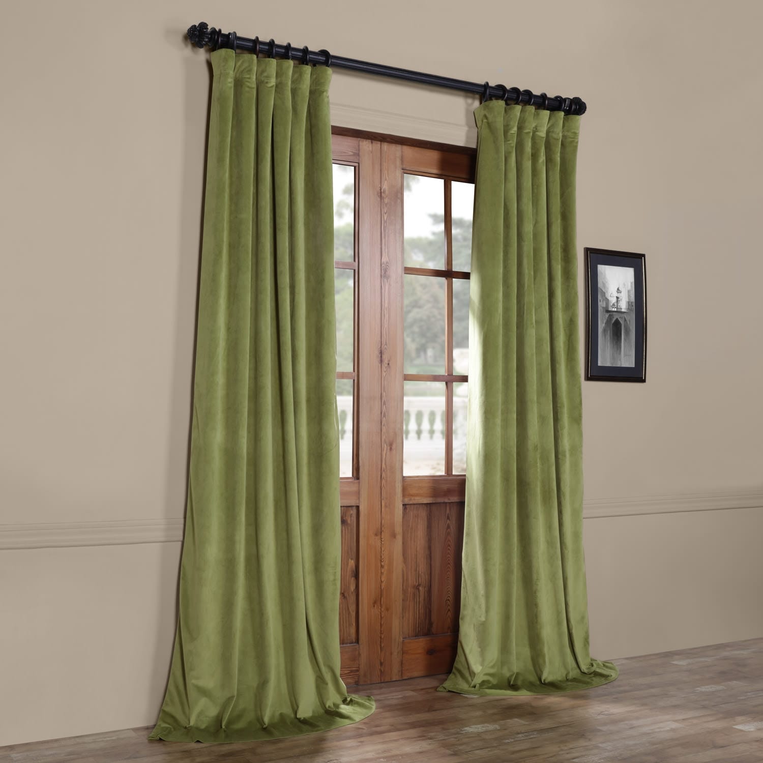 Exclusive Fabrics Signature Velvet Blackout Curtains (1 Panel) - Luxurious Single Drapery for Enhanced Light Blockage