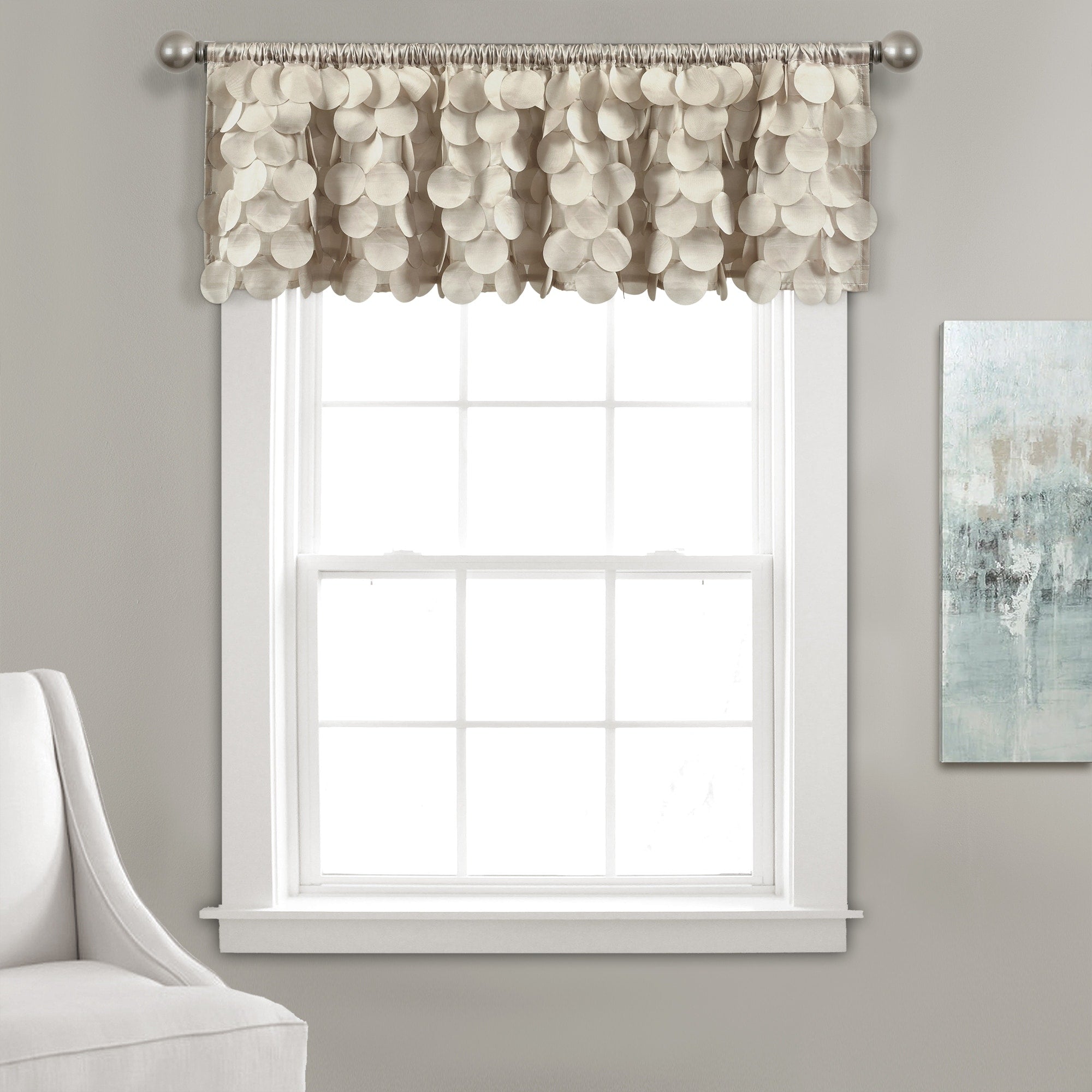 Lush Decor Gigi Delicate Textured Window Valance