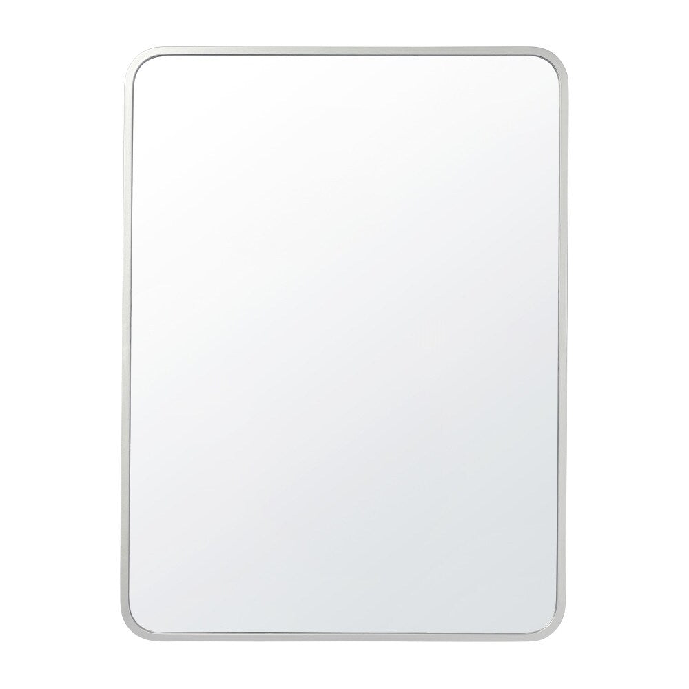 Wall Mount Shatterproof Rectangular Accent Wall Mirror with Metal Frame