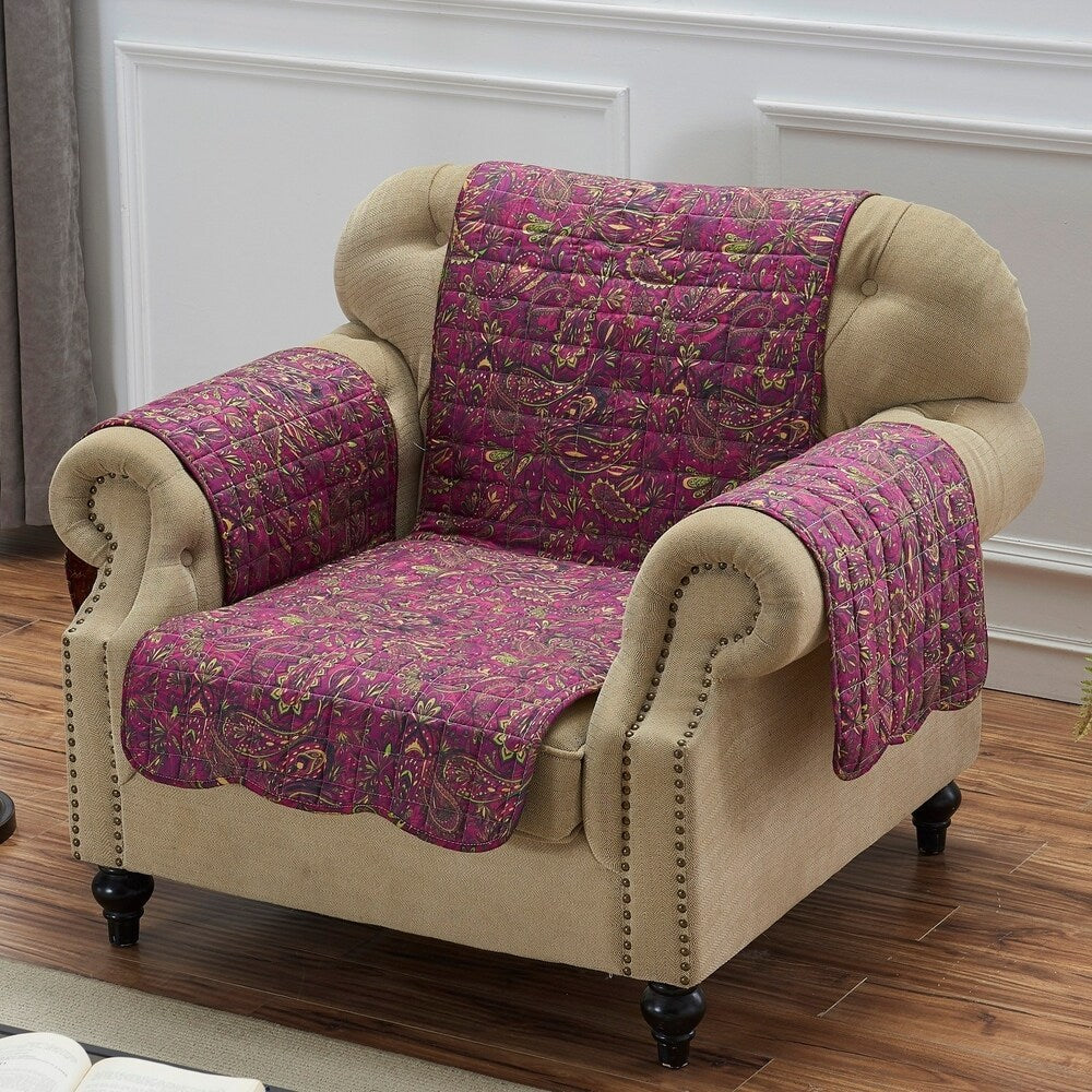 Porch & Den Merritt Paisley Armchair Protector